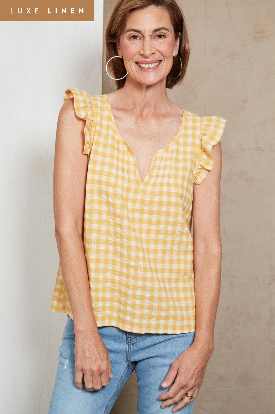 Clothing eb&ive | Mimosa Frill Top - Honeycomb