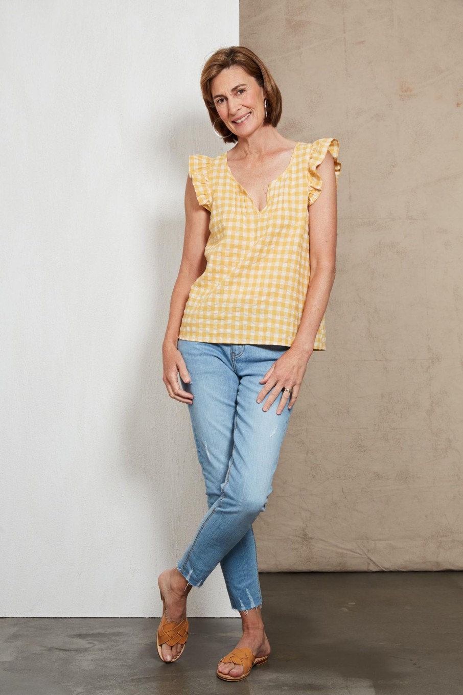 Clothing eb&ive | Mimosa Frill Top - Honeycomb