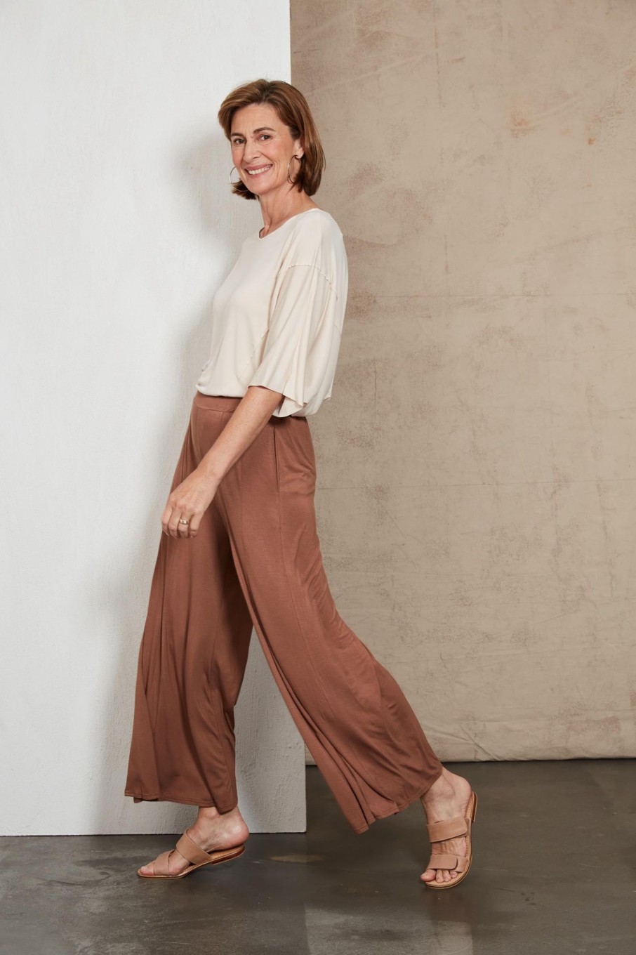 Clothing eb&ive Pants | Zinnia Wide Leg Pant - Mocha