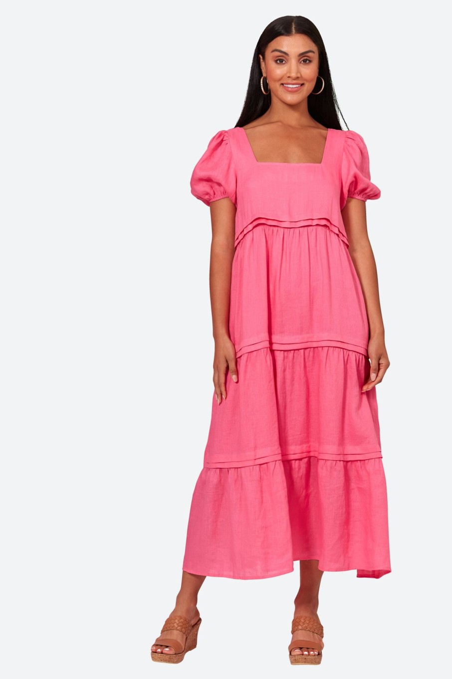 Clothing eb&ive Maxi Dresses | La Vie Pintuck Maxi - Candy