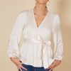 Clothing eb&ive Blouses | Winona Tie Top - Pearl