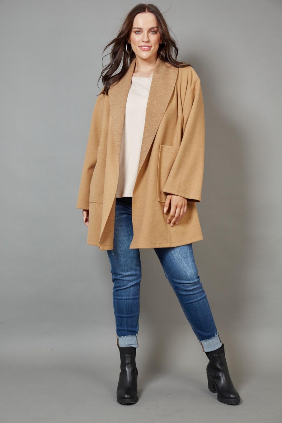 Clothing eb&ive Jackets | Klein Duster Coat - Camel