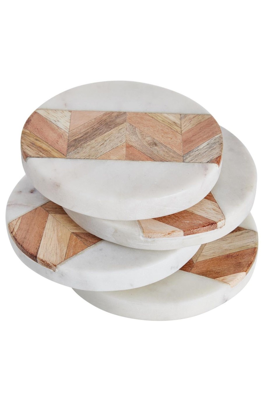 Homewares eb&ive | Studio Round Coaster Set - Wood