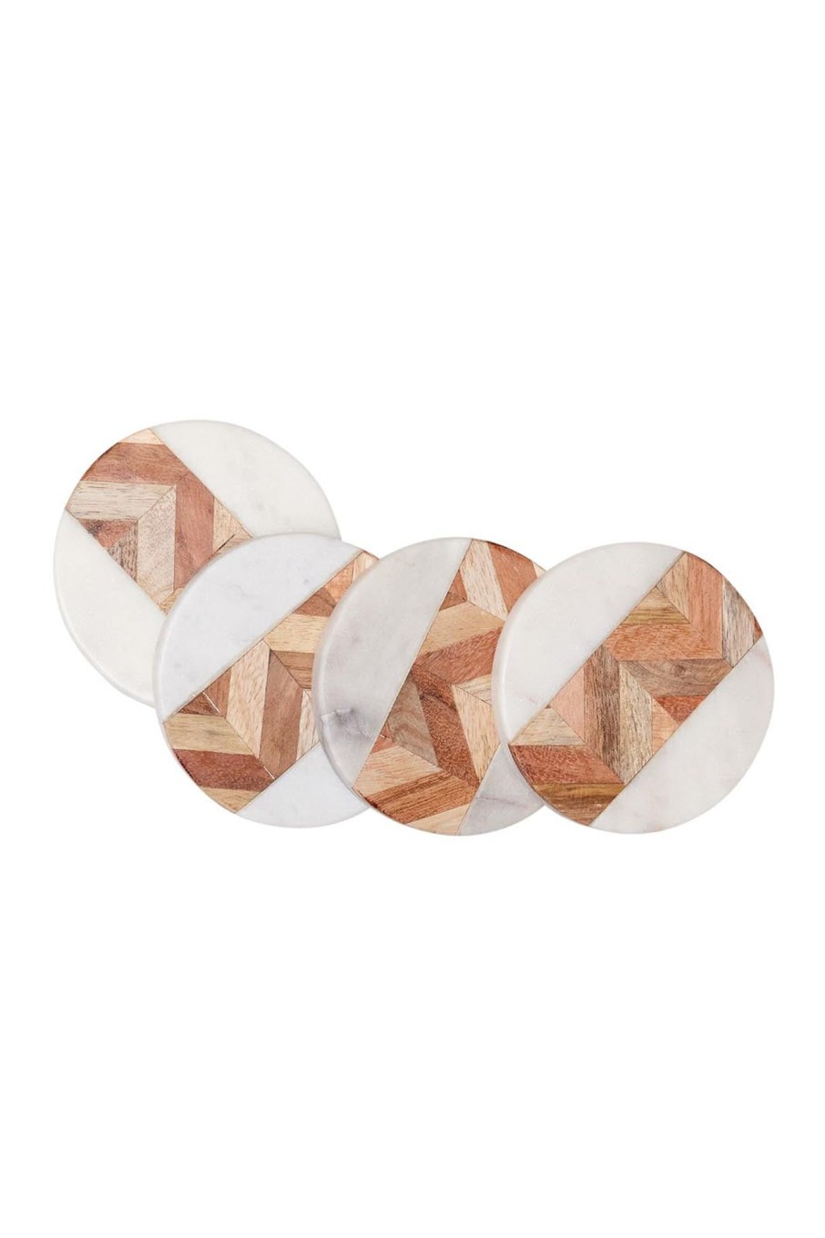 Homewares eb&ive | Studio Round Coaster Set - Wood