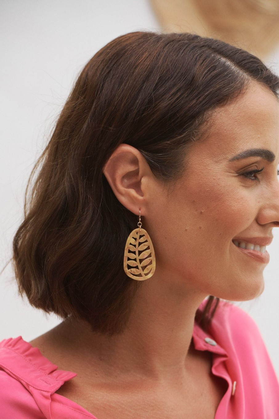 Accessories eb&ive Earrings | Elan Leaf Earring - Honey