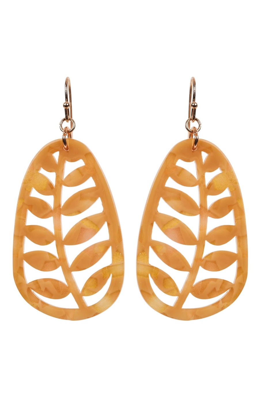 Accessories eb&ive Earrings | Elan Leaf Earring - Honey