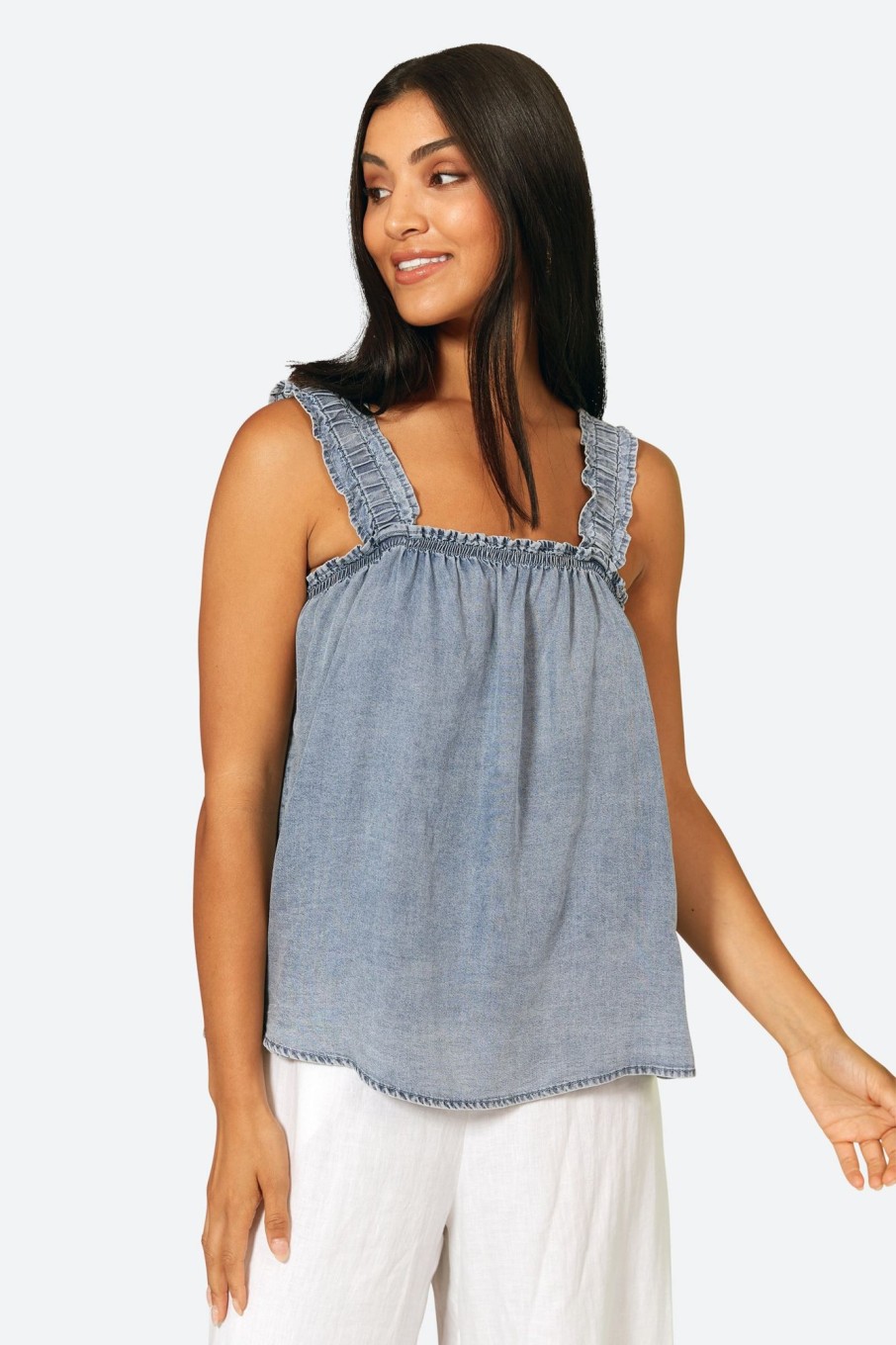 Clothing eb&ive Tanks | Elan Tank - Denim