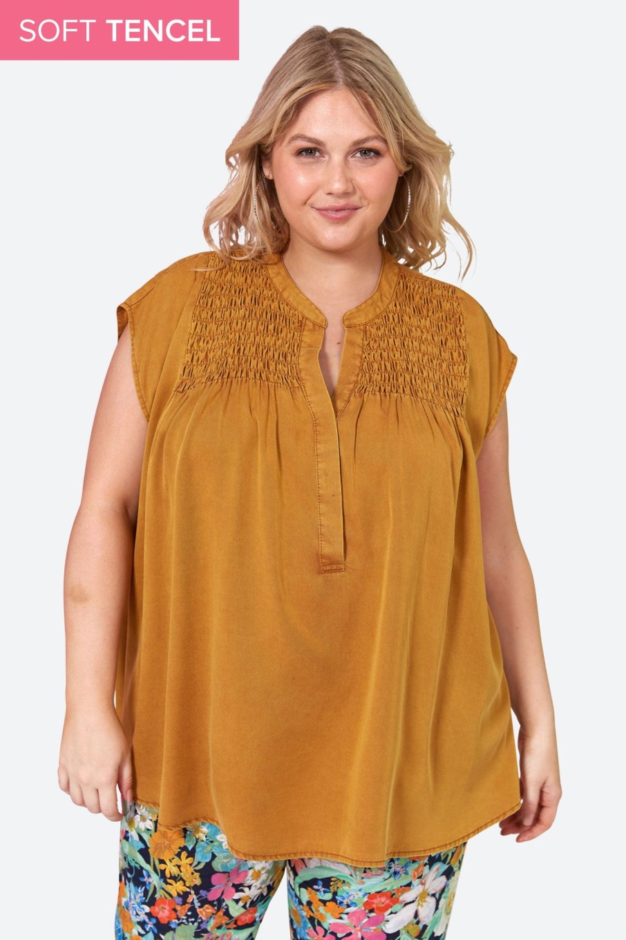 Clothing eb&ive Tanks | Elan Top - Honey