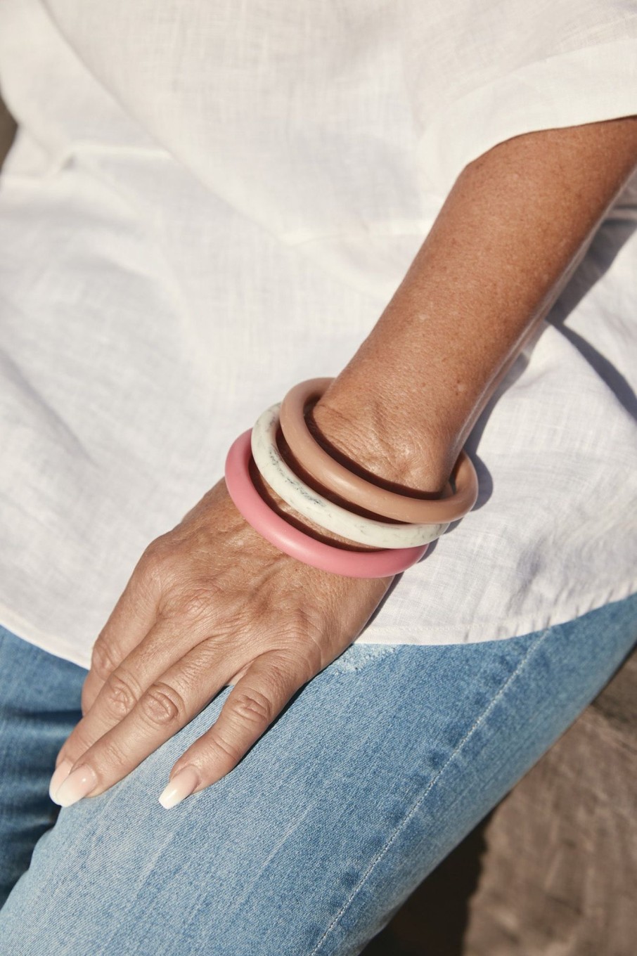 Accessories eb&ive Bracelets & Bangles | Native Bangle Set - Blush