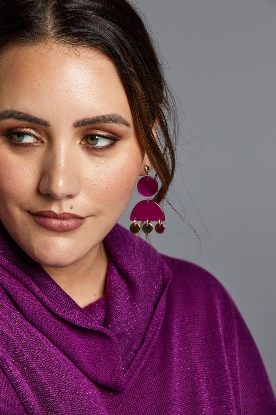 Accessories eb&ive Earrings | Cleo Drop Earring - Mulberry