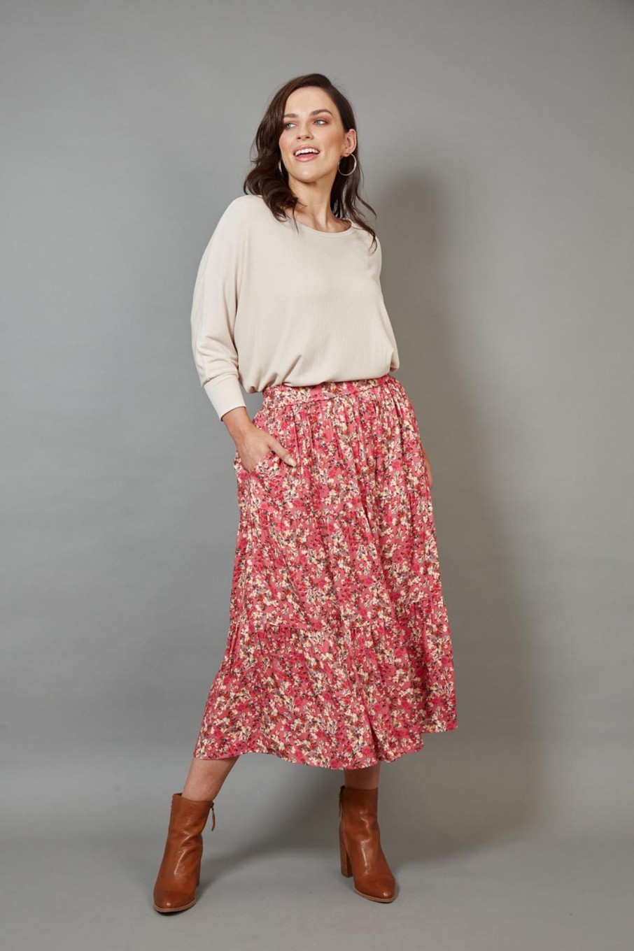 Clothing eb&ive Skirts | Milli Skirt - Rose Ditsy