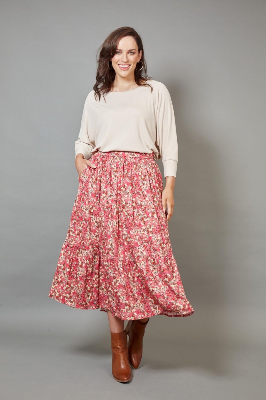 Clothing eb&ive Skirts | Milli Skirt - Rose Ditsy