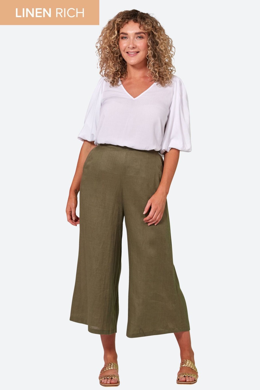 Clothing eb&ive Pants | Studio Crop Pant - Khaki