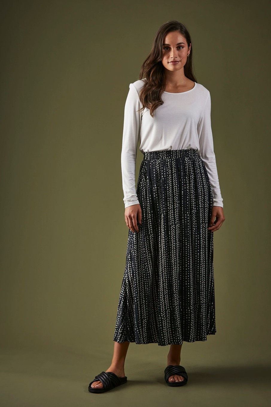 Clothing eb&ive Skirts | Esk Skirt - Mud