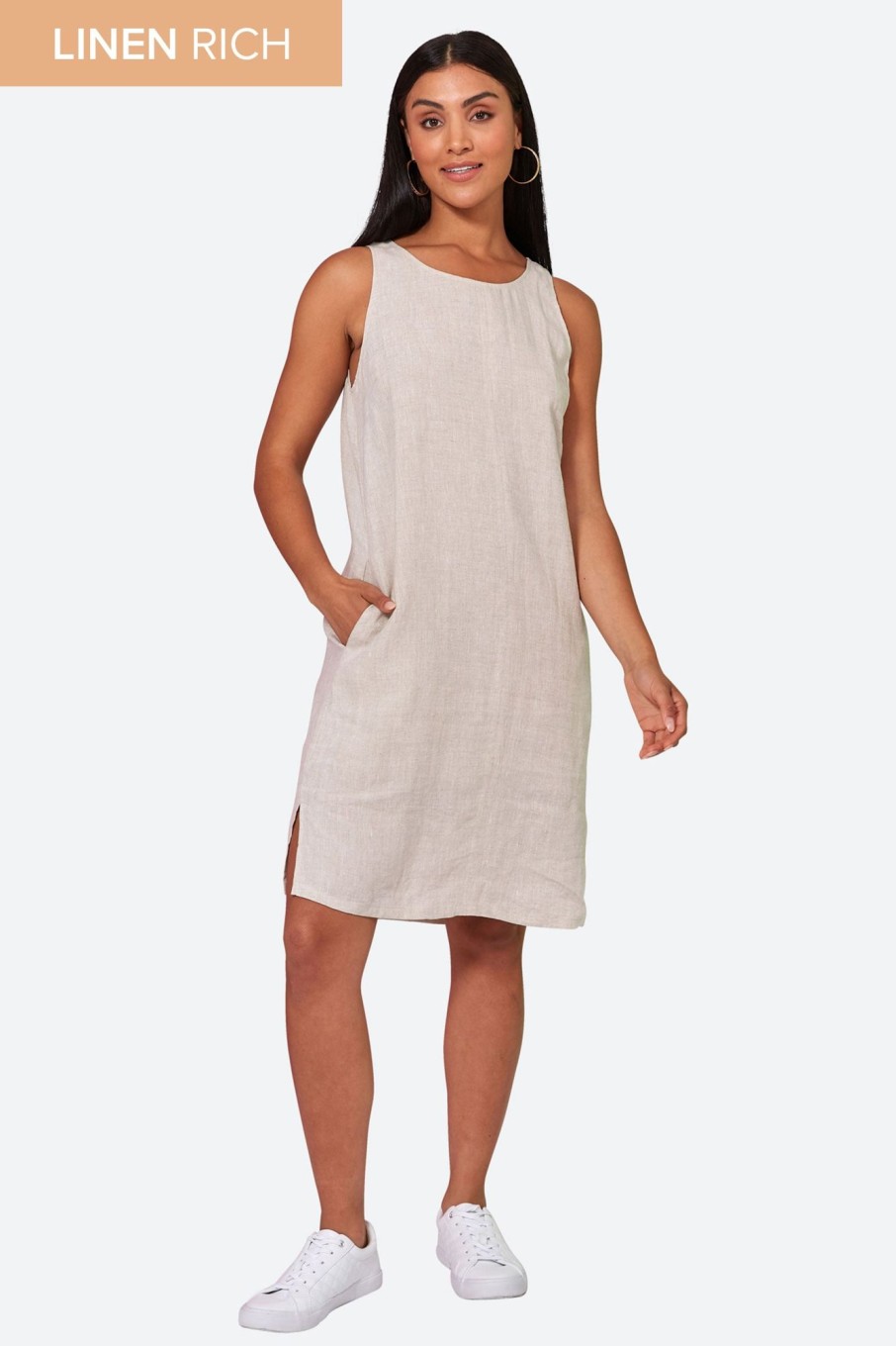 Clothing eb&ive Short Dresses | Studio Midi Dress - Tusk