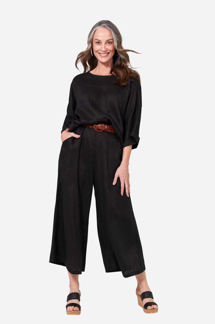 Clothing eb&ive Blouses | Studio Relaxed Top - Ebony