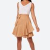 Clothing eb&ive Skirts | La Vie Mini Wrap Skirt - Caramel