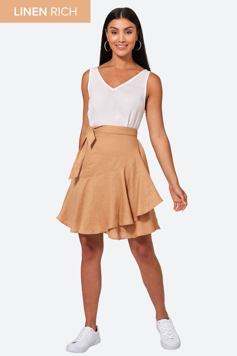 Clothing eb&ive Skirts | La Vie Mini Wrap Skirt - Caramel