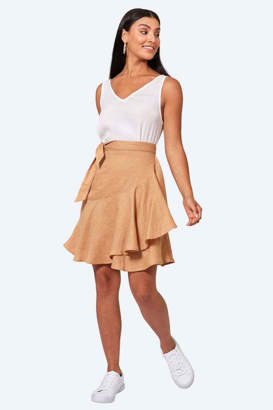 Clothing eb&ive Skirts | La Vie Mini Wrap Skirt - Caramel