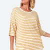 Clothing eb&ive T-Shirts | Intrepid Stripe Tshirt - Honey