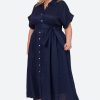 Clothing eb&ive Shirts | La Vie Shirt Dress - Sapphire