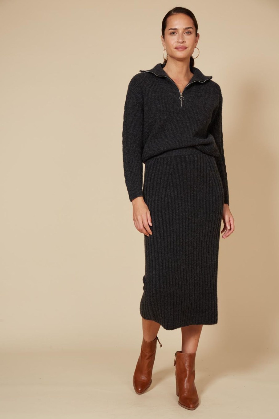 Clothing eb&ive Skirts | Kinsella Knit Skirt - Fossil