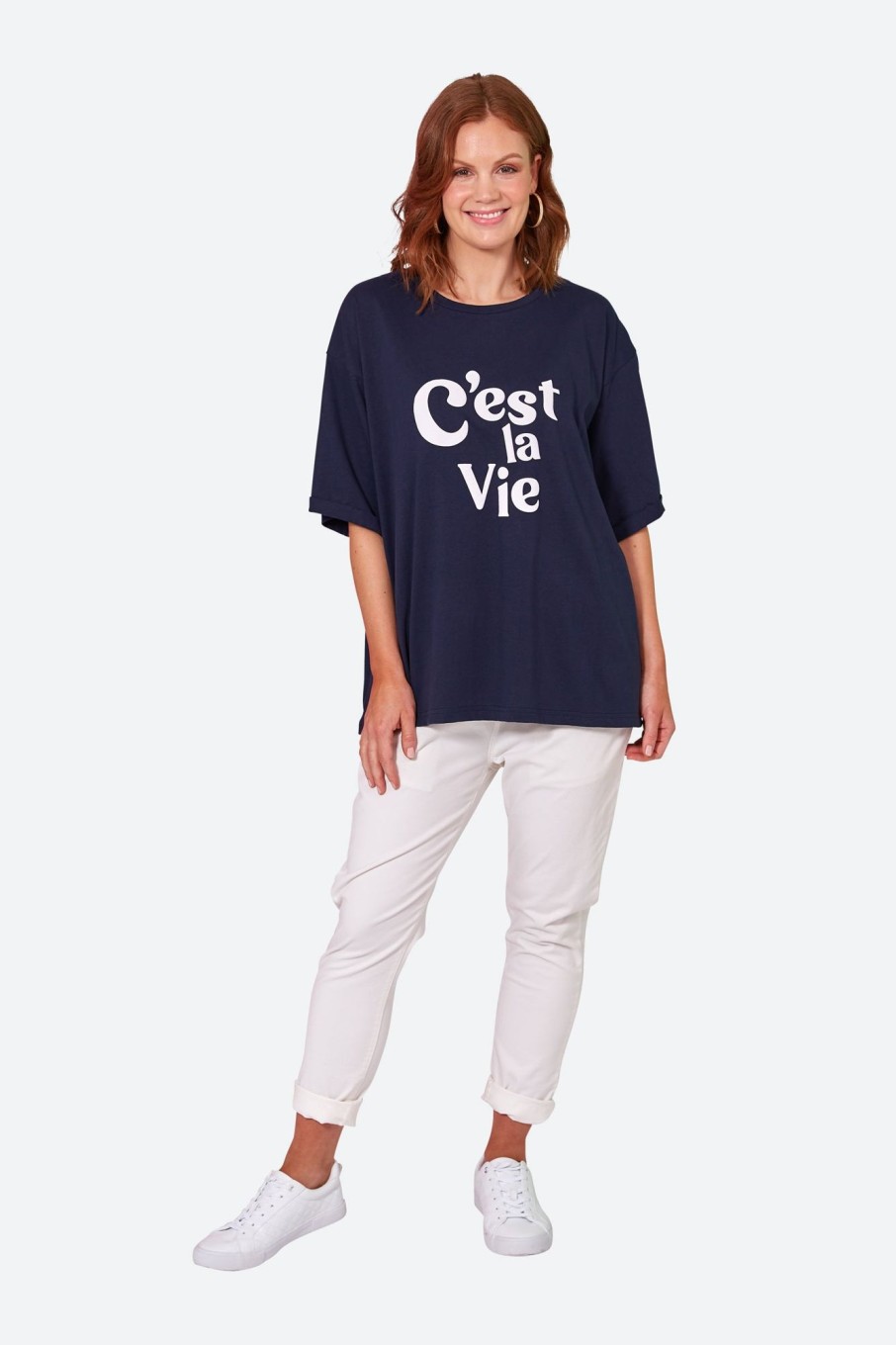 Clothing eb&ive T-Shirts | C'Est La Vie Tshirt - Sapphire