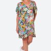 Clothing eb&ive Short Dresses | Verve Dress - Navy Flourish