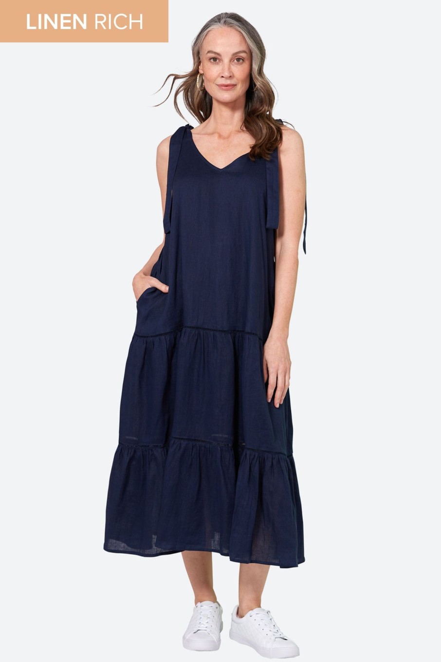 Clothing eb&ive Maxi Dresses | La Vie Tie Maxi - Sapphire