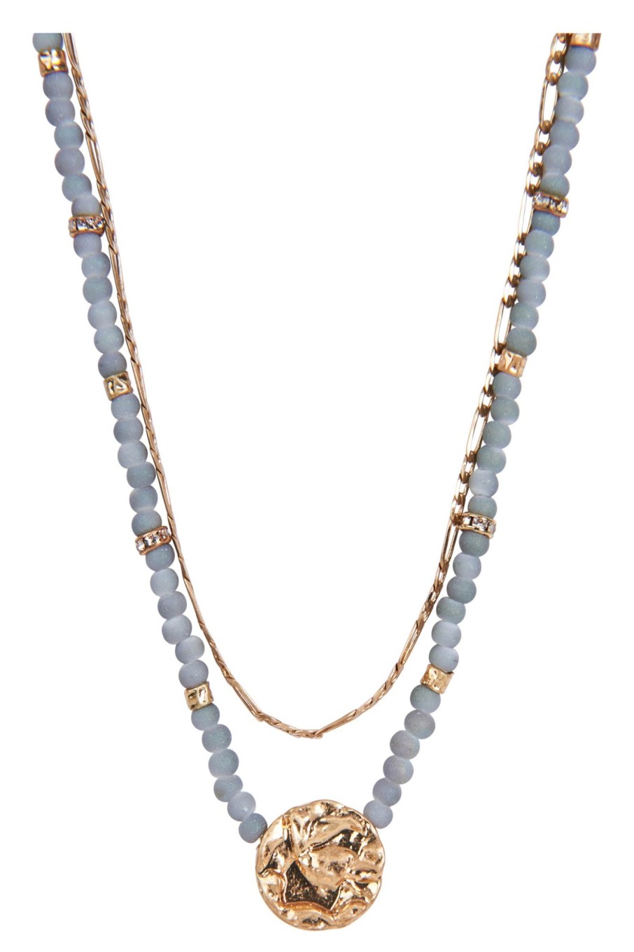 Accessories eb&ive Necklaces | Solace Necklace - Gold/Grey