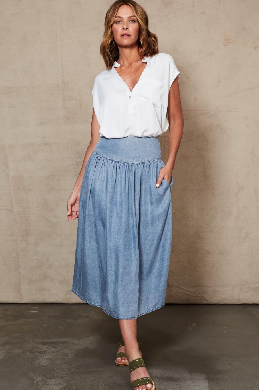 Clothing eb&ive Skirts | Amity Skirt - Denim