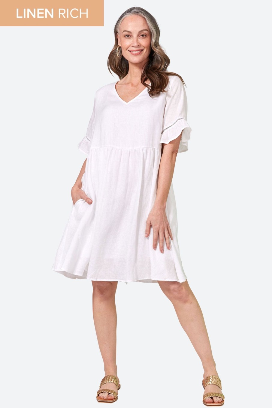 Clothing eb&ive Short Dresses | La Vie Dress - Blanc