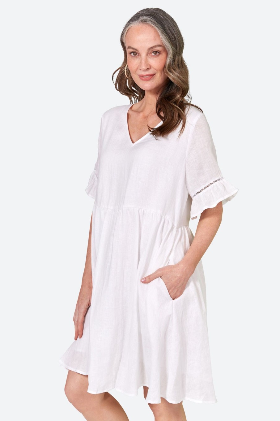 Clothing eb&ive Short Dresses | La Vie Dress - Blanc