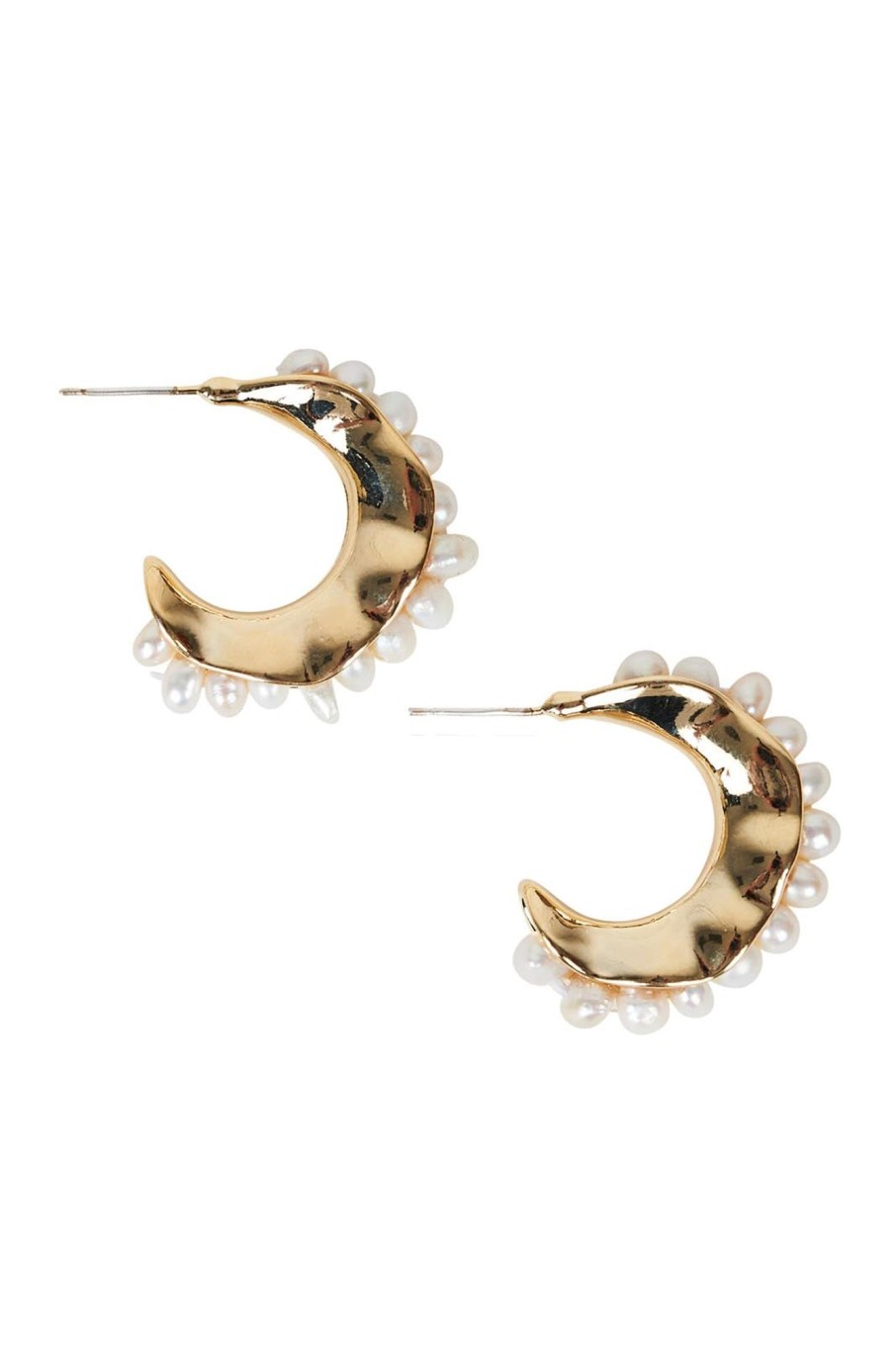 Accessories eb&ive Earrings | La Vida Pearl Earring - Gold Pearl