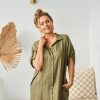 Clothing eb&ive Shirts | Studio Shirt Dress - Khaki