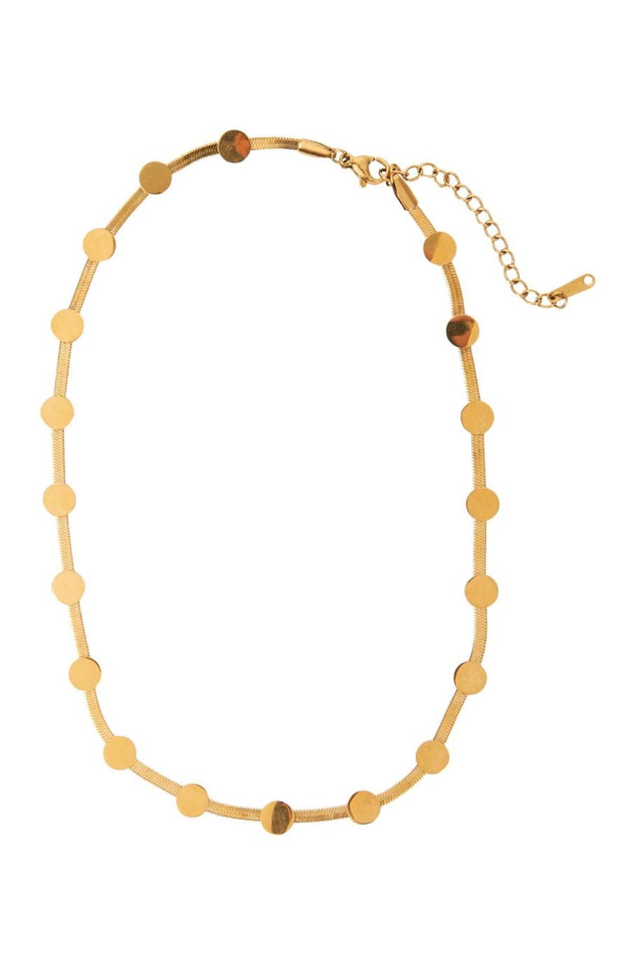 Accessories eb&ive Necklaces | Ceduna Necklace - Gold Disc