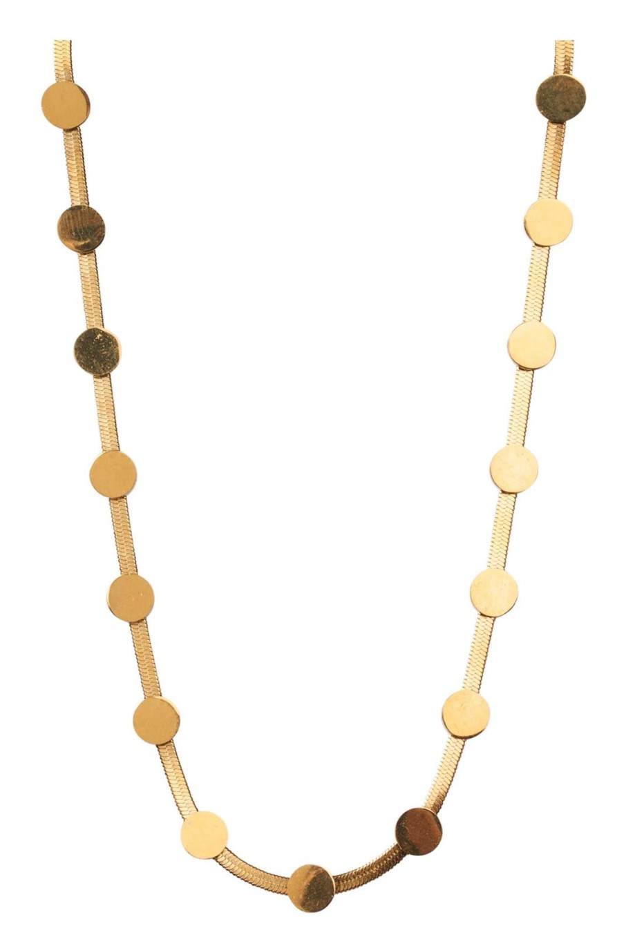 Accessories eb&ive Necklaces | Ceduna Necklace - Gold Disc