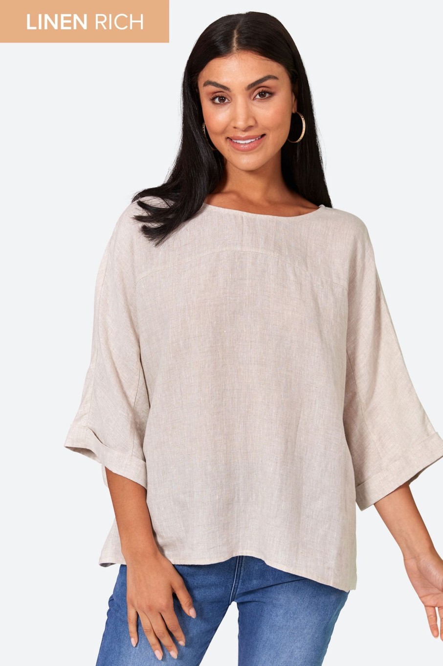 Clothing eb&ive Blouses | Studio Relaxed Top - Tusk