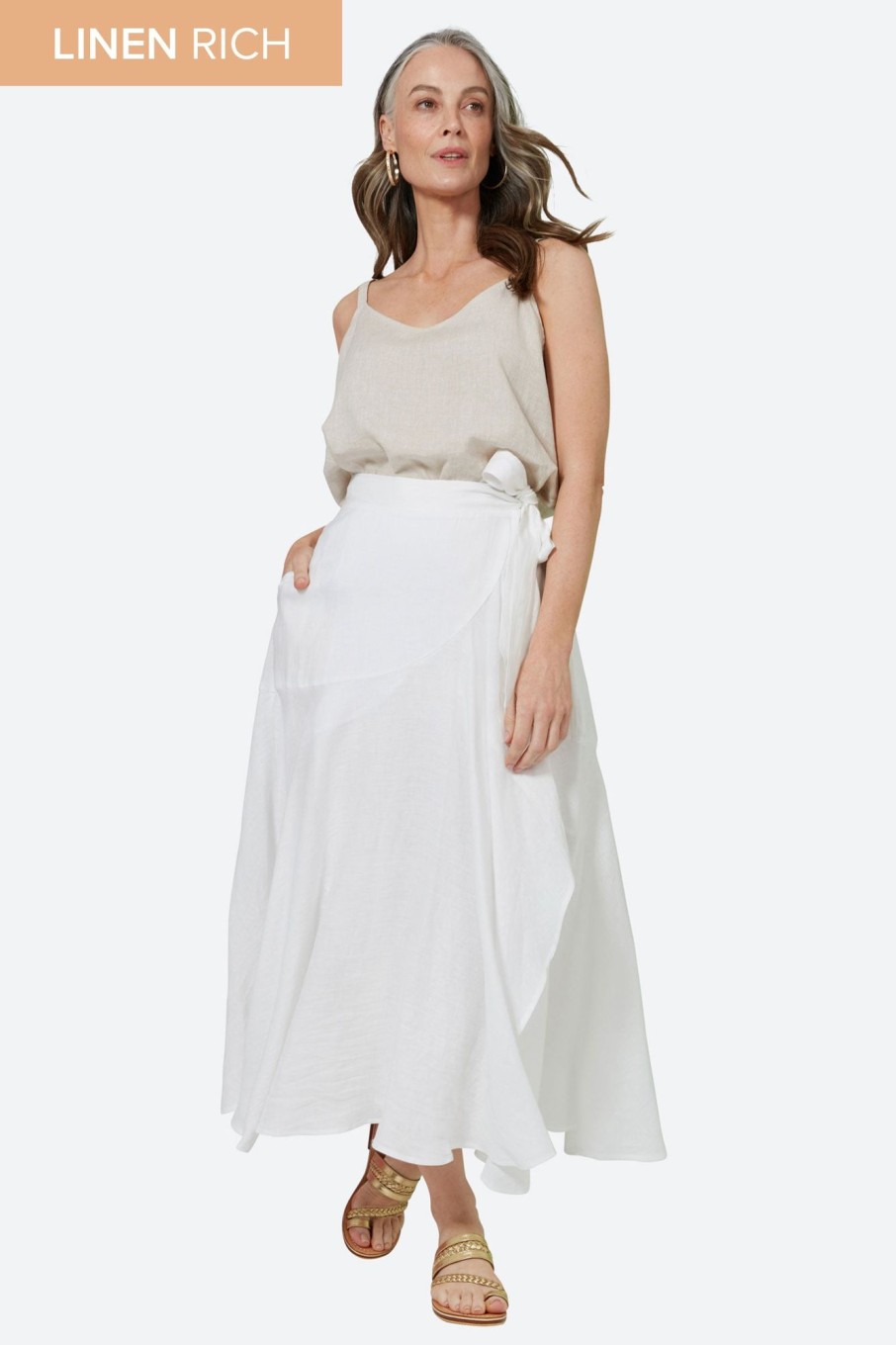 Clothing eb&ive Skirts | La Vie Wrap Skirt - Blanc