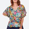 Clothing eb&ive Blouses | Verve Top - Navy Flourish