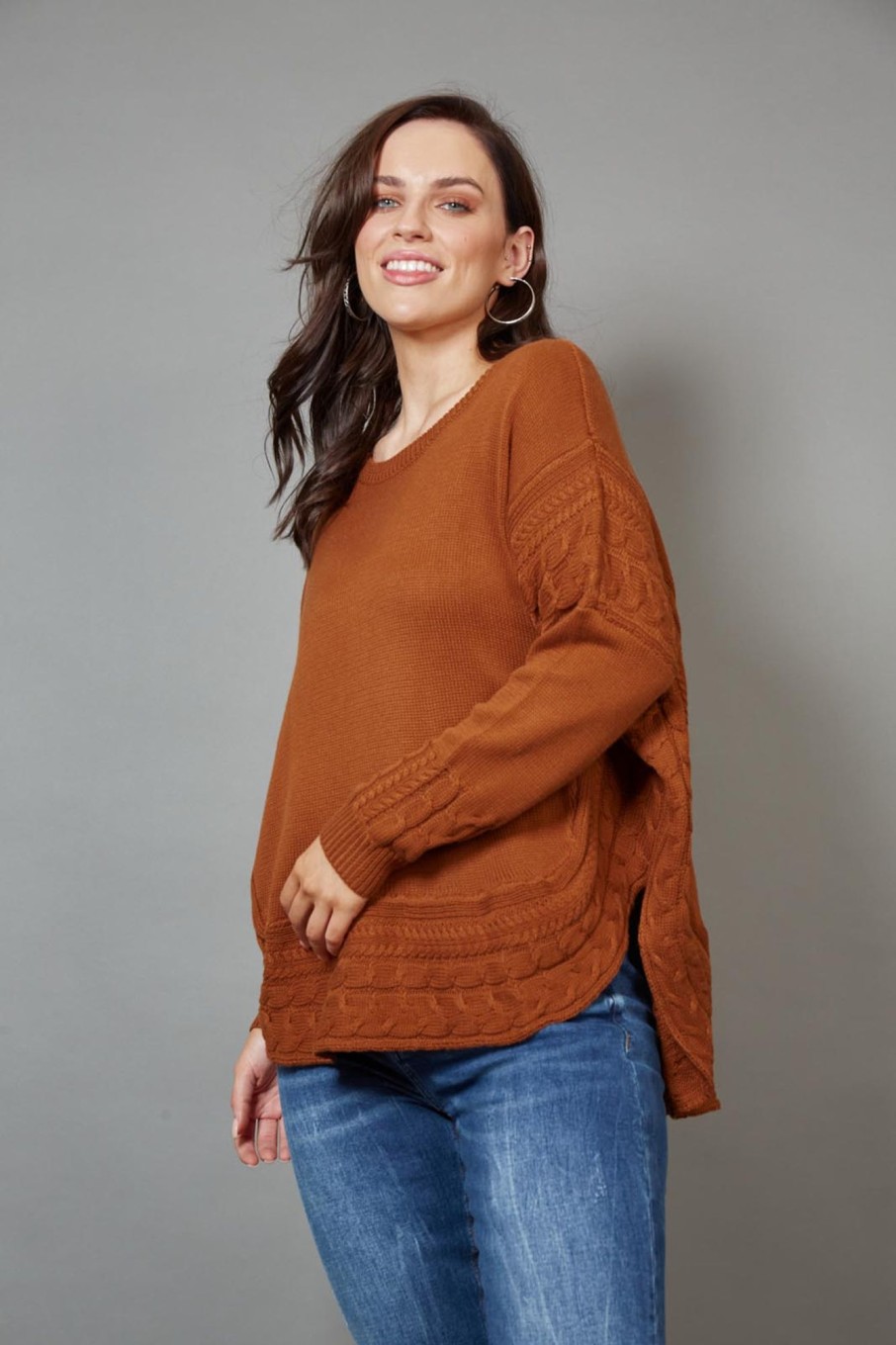 Clothing eb&ive Jumpers | Poppy Knit - Cinnamon