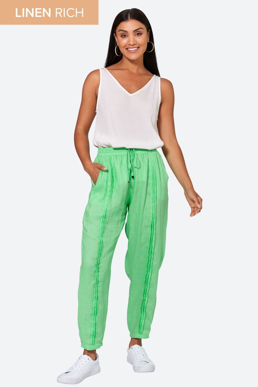 Clothing eb&ive Pants | La Vie Pintuck Pant - Kiwi