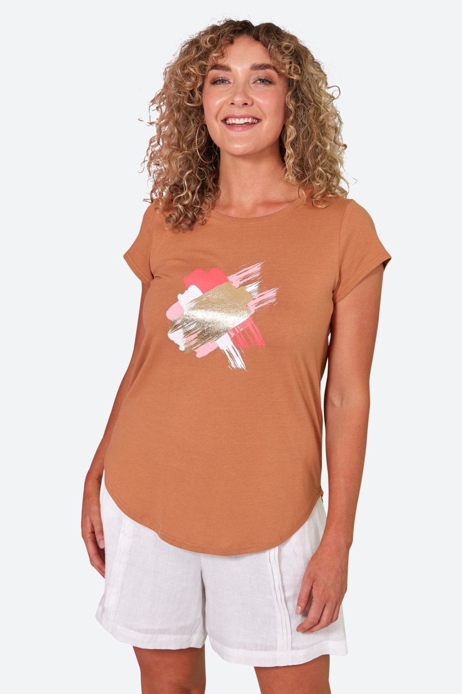 Clothing eb&ive T-Shirts | Reveler Tshirt - Caramel