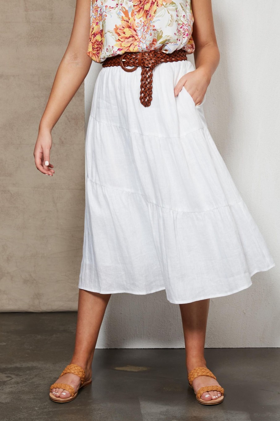 Clothing eb&ive Skirts | Indica Skirt - Salt