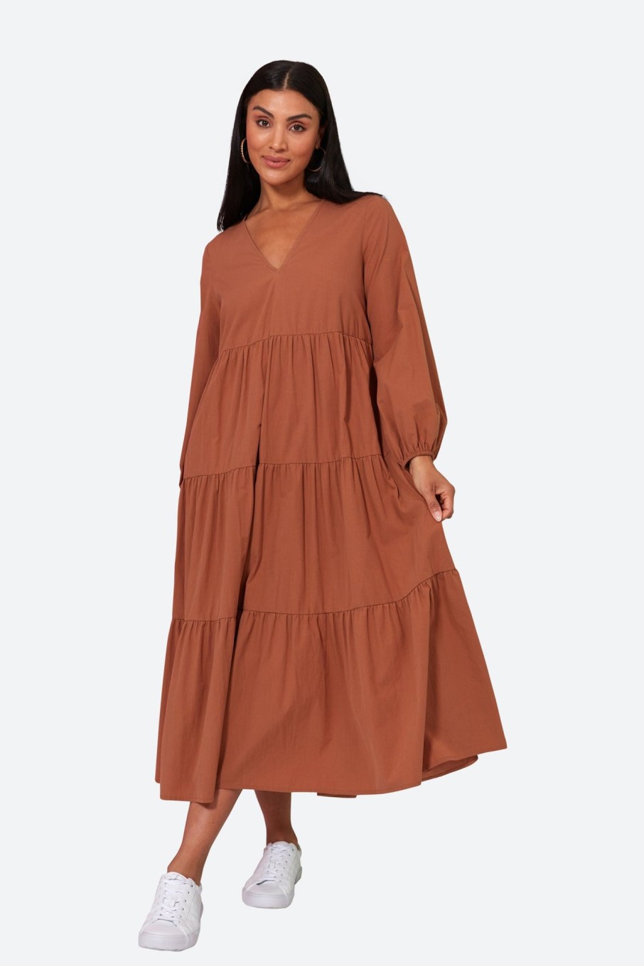 Clothing eb&ive Maxi Dresses | Studio Tiered Maxi - Cinnamon