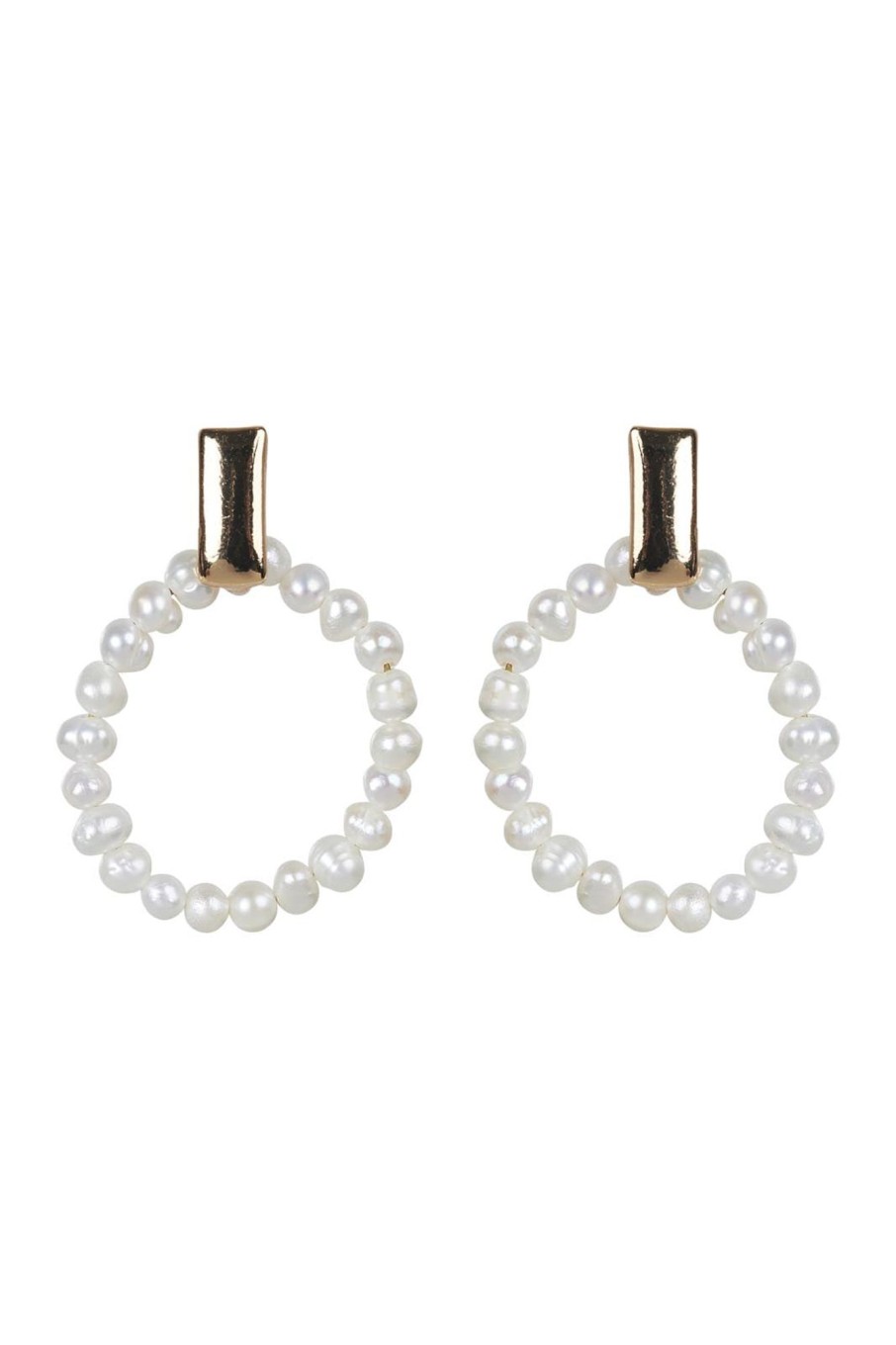 Accessories eb&ive Earrings | Capella Drop Earring - Pearl Round