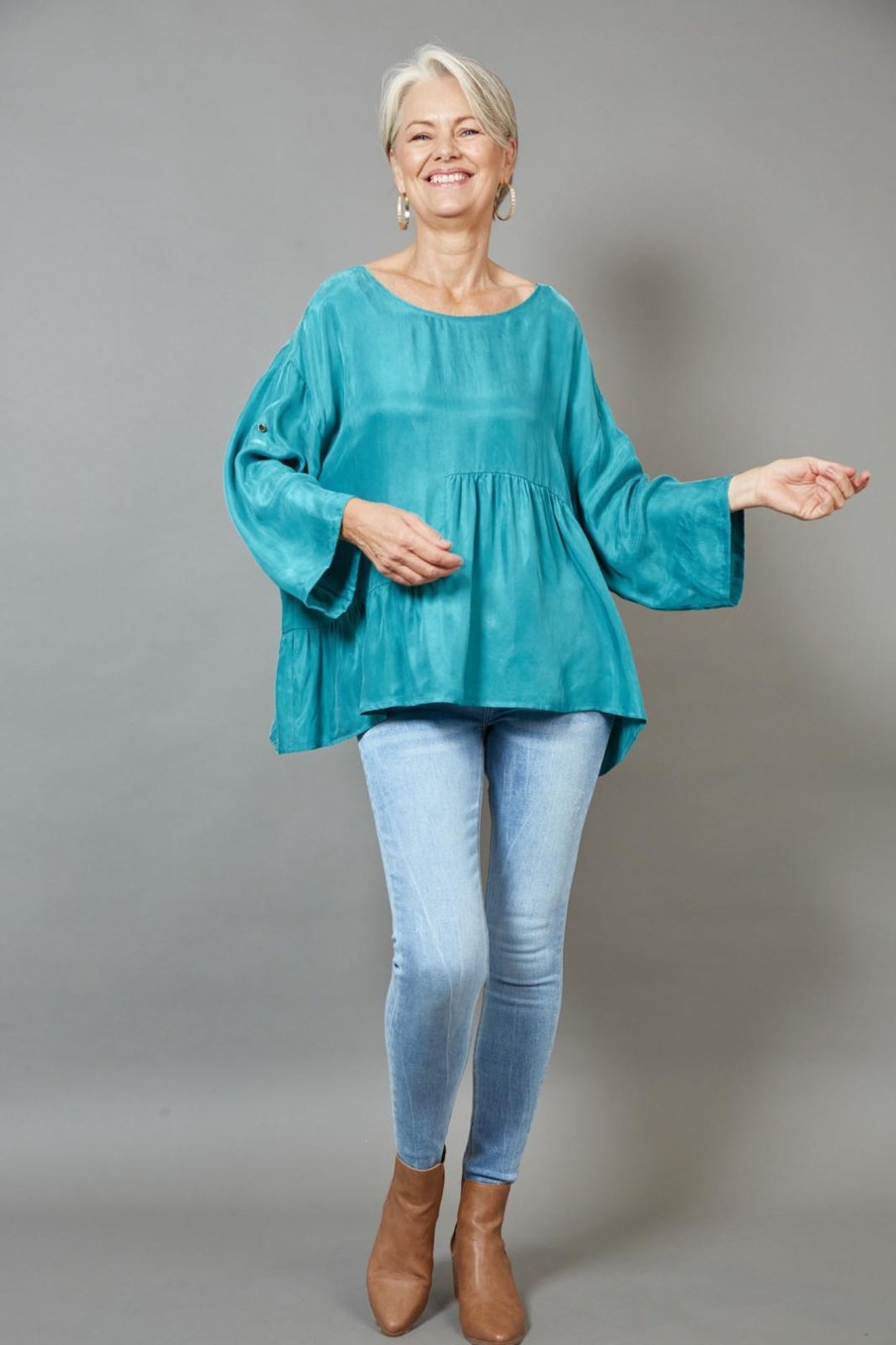 Clothing eb&ive Blouses | Vienetta Top - Teal