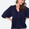 Clothing eb&ive Blouses | Esprit Frill Top - Sapphire