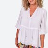 Clothing eb&ive Blouses | Esprit Frill Top - Blanc