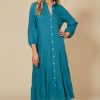 Clothing eb&ive Maxi Dresses | Diaz Shirt Maxi - Teal